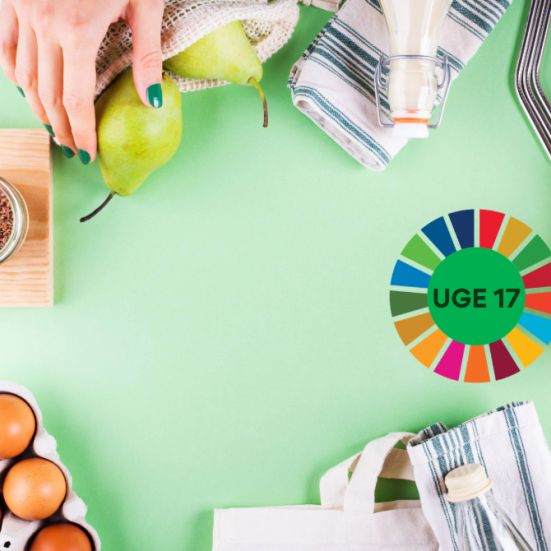 Mad på et bord og logo for uge 17