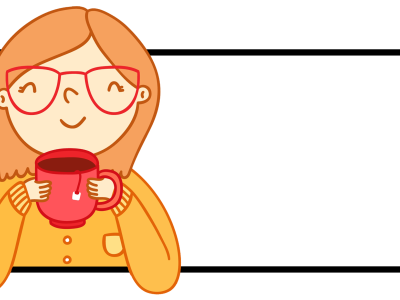 Kvinde med en kop kaffe