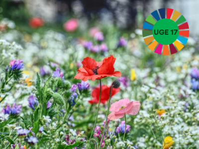 Blomstermark med logo fra uge 17