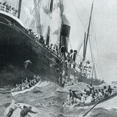 Skibsforliset på Maleri af den danske maler Chr. Mølsted